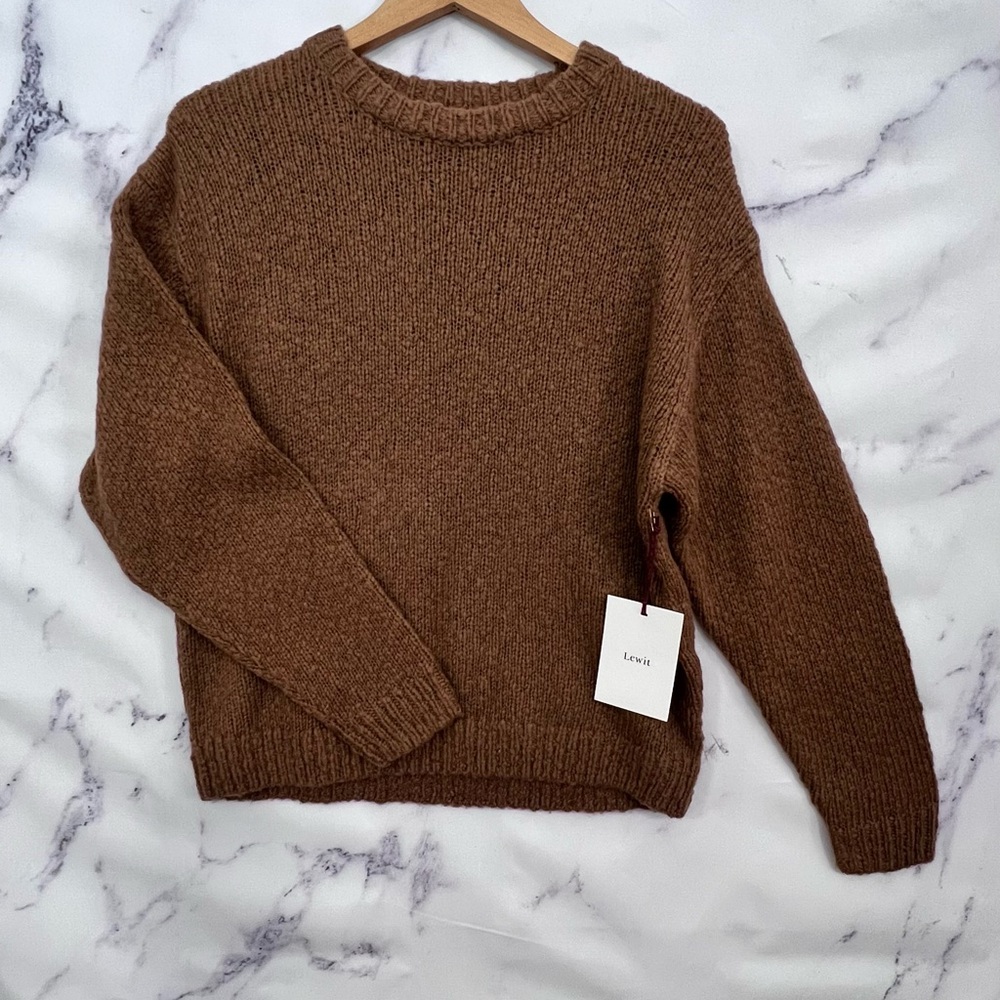Lewit Crewneck Long sleeve Brown Sweater
